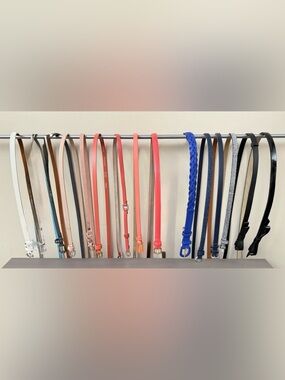 Lot of 14 Skinny Belts included Nice brands Fossil Target, Talbots, some Leather